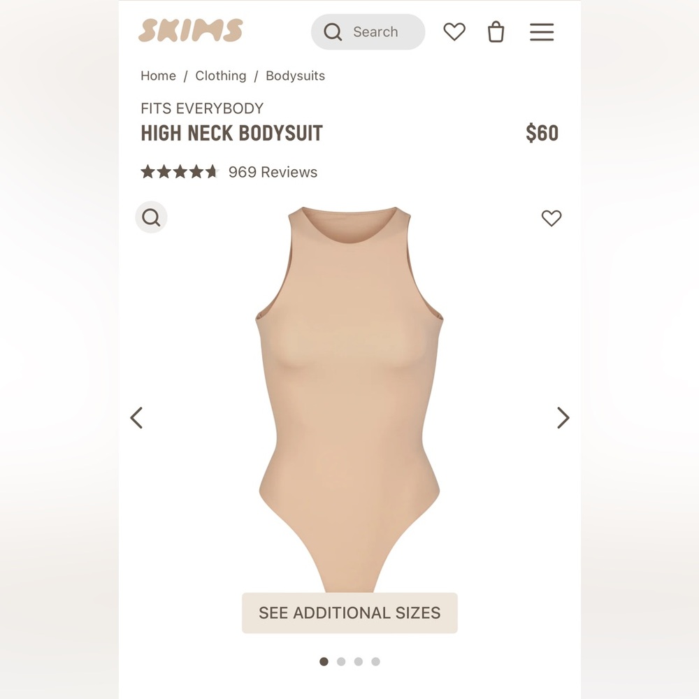 SKIMS FITS EVERYBODY HIGH NECK BODYSUIT